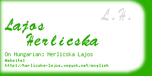 lajos herlicska business card